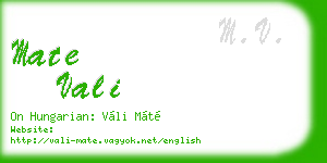 mate vali business card